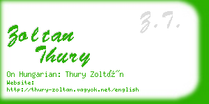 zoltan thury business card